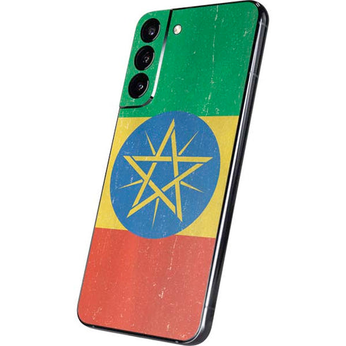 Ethiopia Flag Distressed Galaxy S22 Plus Skin